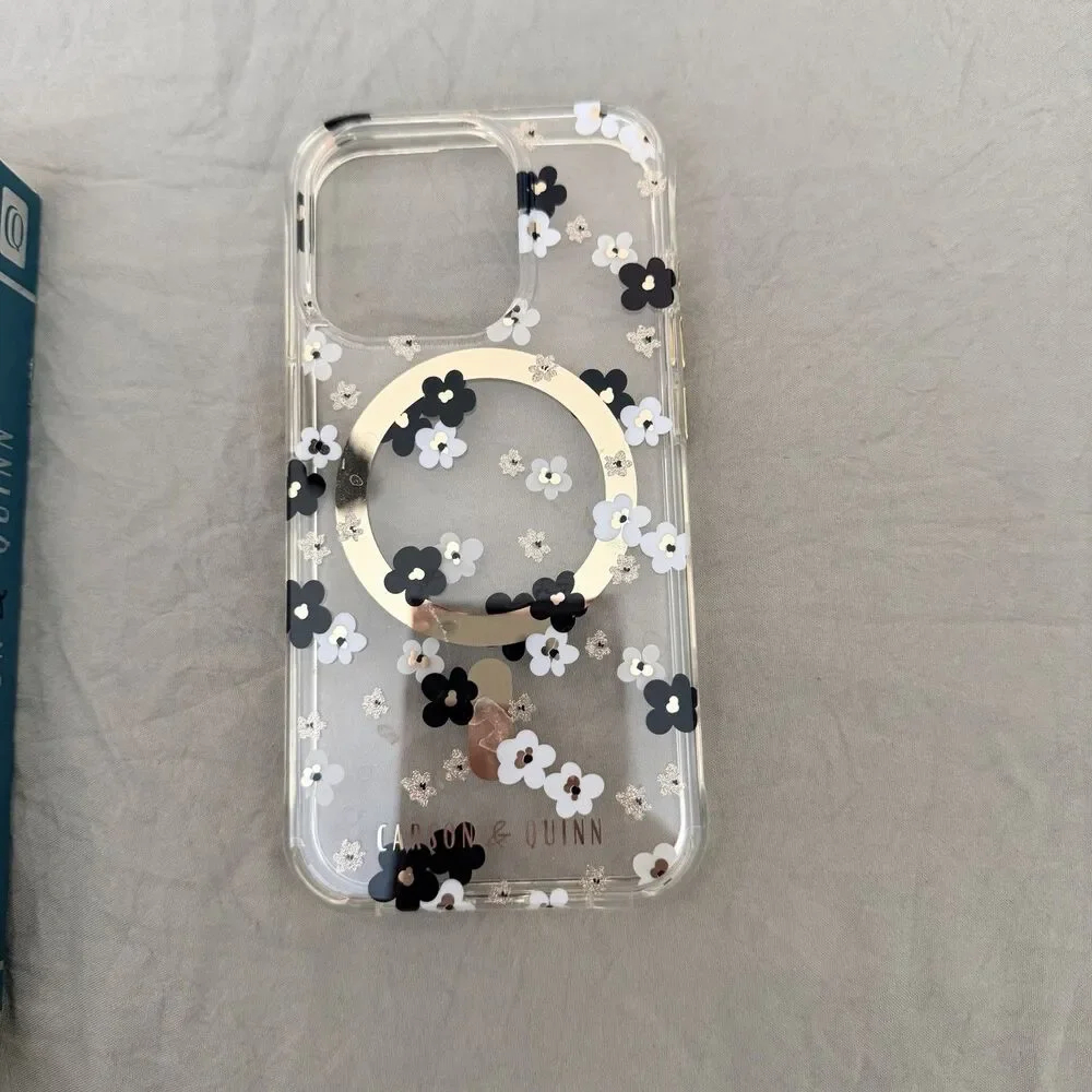 CARSON AND QUINN CQ MAGNETIC CASE FOR APPLE IPHONE 15 PRO CLASSIC DAISY NEW